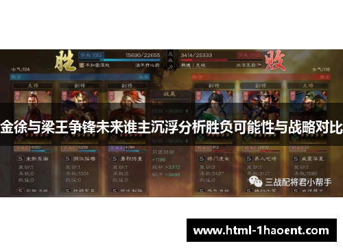 金徐与梁王争锋未来谁主沉浮分析胜负可能性与战略对比